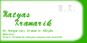 matyas kramarik business card